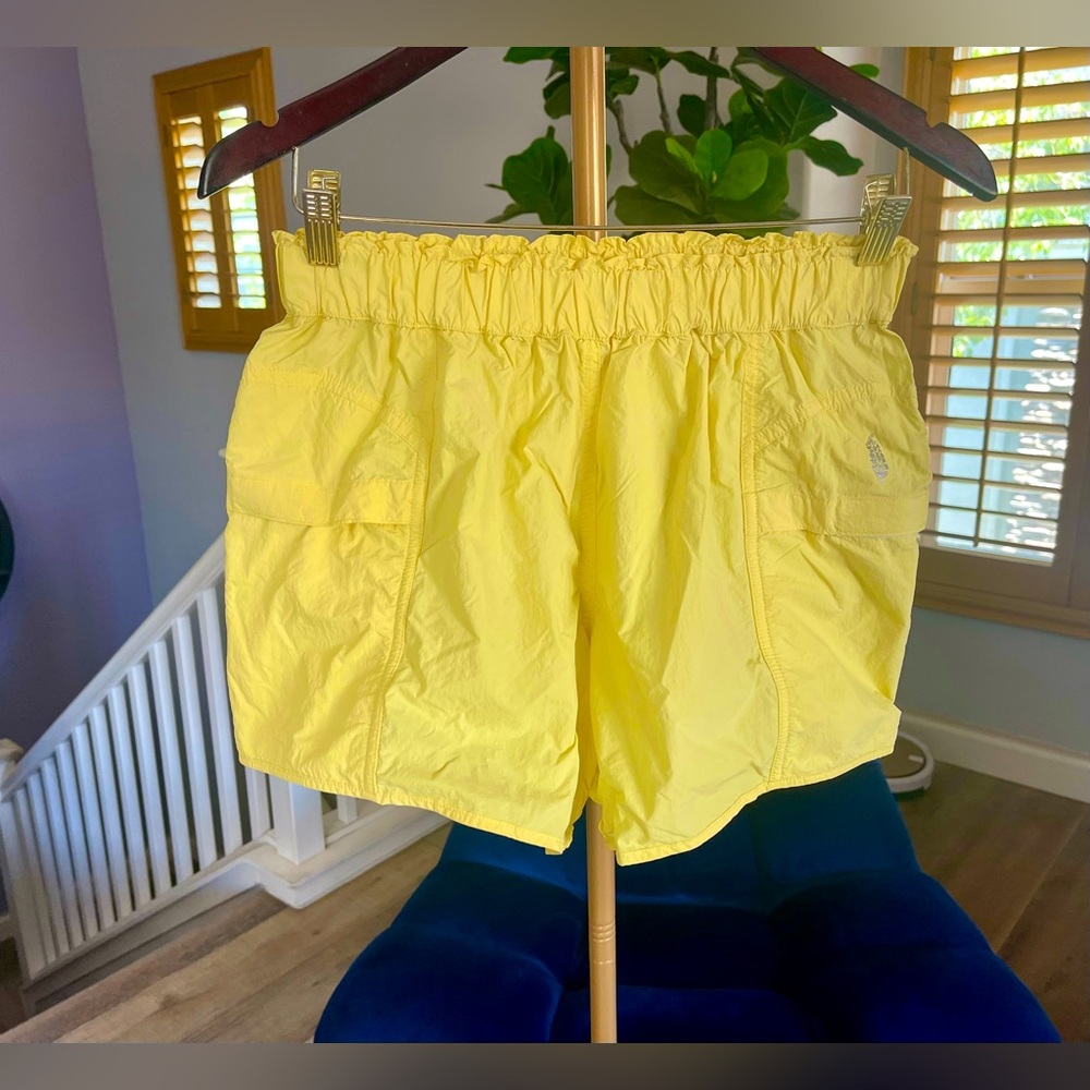 FP Movement by Free People Women's In The Wild Shorts 5” Lemon Glow Size S